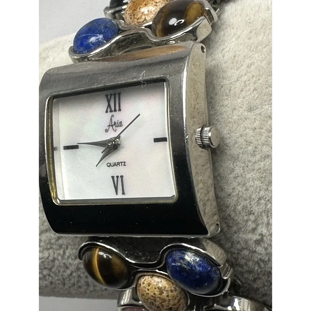 Aria Ladies MOP Gemstone Watch New‎ Battery 27MM 6.5